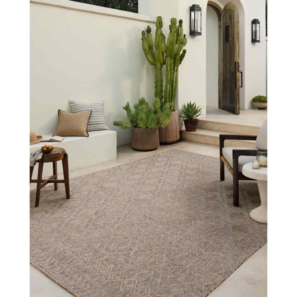 Amber Lewis x Loloi Topanga Collection Natural / Mist Rug TOP-06 Natural / Mist / 18" x 18" Sample