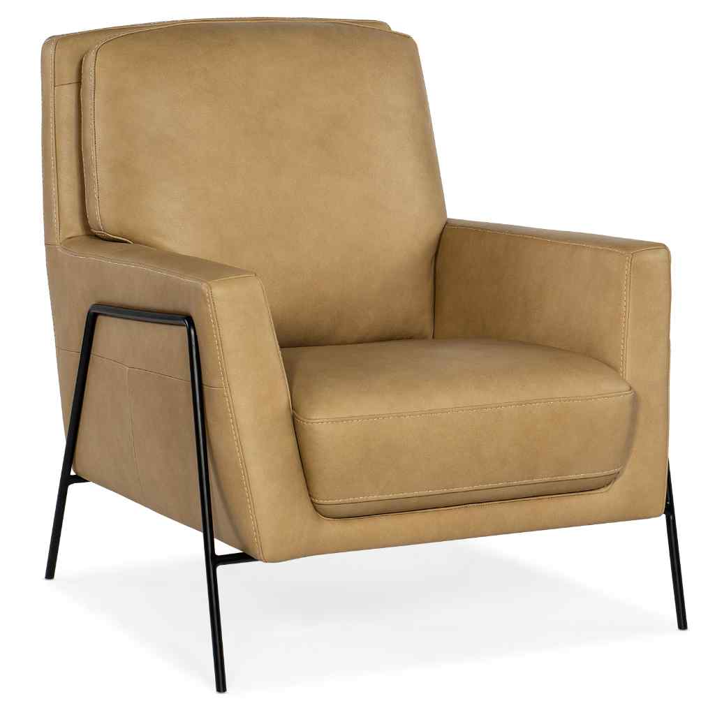 Amette Metal Frame Club Chair - I Light Brown