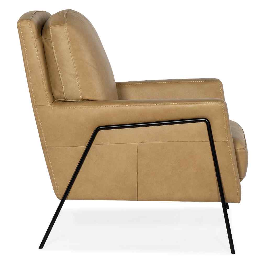 Amette Metal Frame Club Chair - I Light Brown