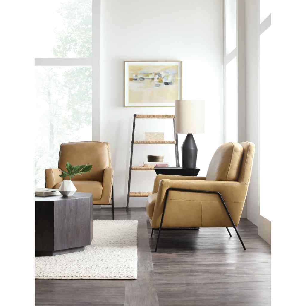 Amette Metal Frame Club Chair - I Light Brown