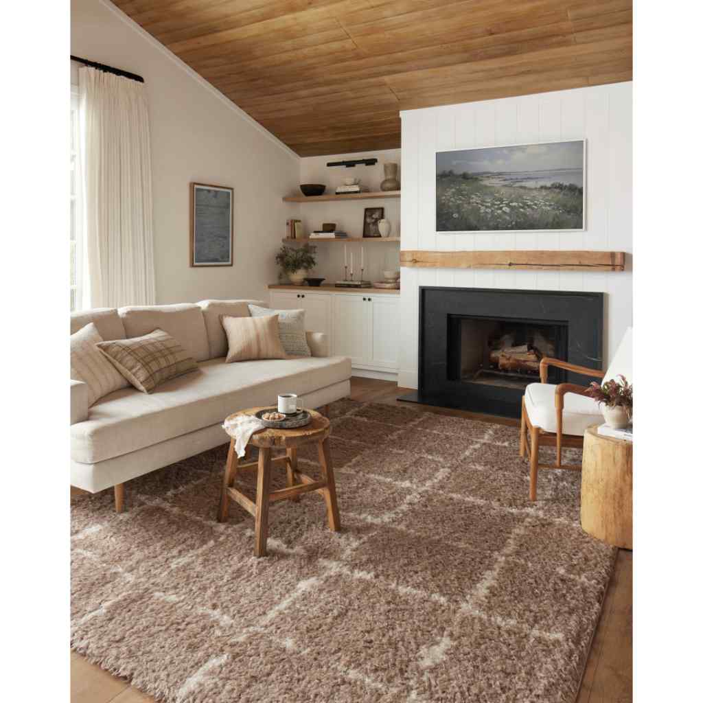 Angela Rose x Loloi Amira Collection Khaki / Ivory Rug AMI-04 Khaki / Ivory / 18" x 18" Sample