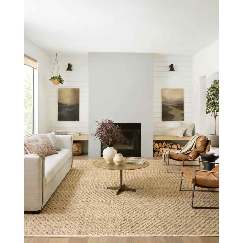Angela Rose x Loloi Colton Collection Natural / Ivory Rug CON-04 Natural / Ivory / 18" x 18" Sample
