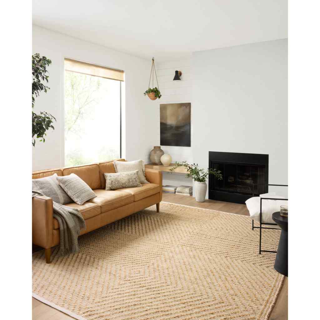Angela Rose x Loloi Colton Collection Natural / Ivory Rug CON-04 Natural / Ivory / 18" x 18" Sample