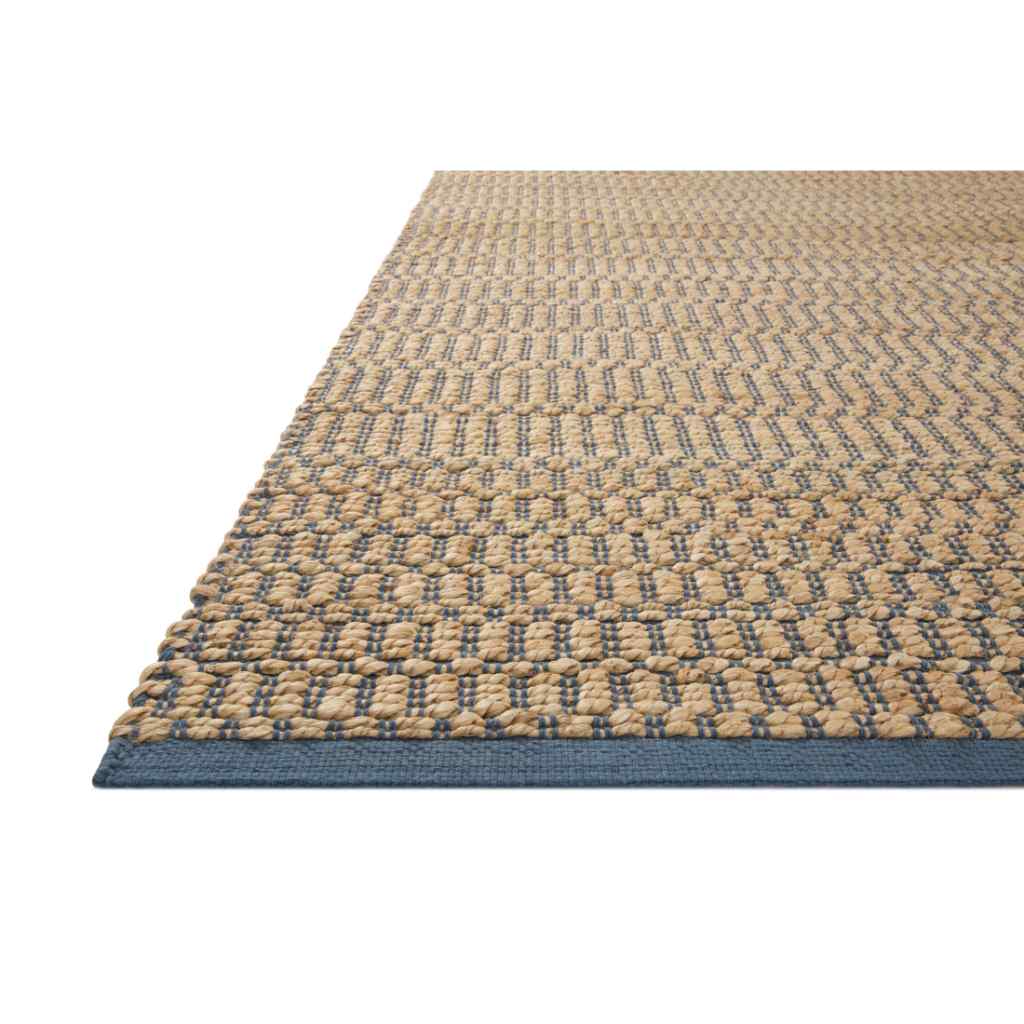 Angela Rose x Loloi Colton Collection Natural / Navy Rug CON-05 Natural / Navy / 18" x 18" Sample