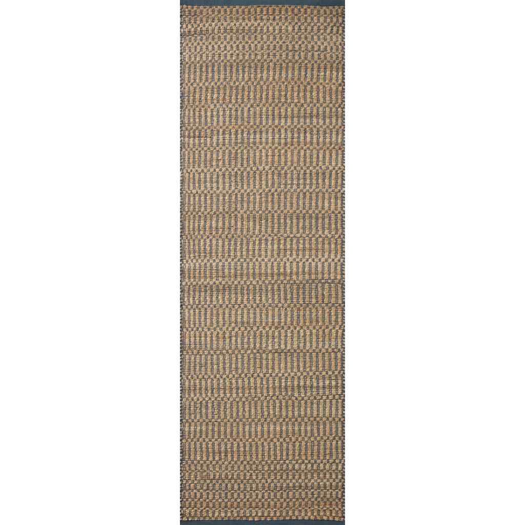 Angela Rose x Loloi Colton Collection Natural / Navy Rug CON-05 Natural / Navy / 2'-6" x 8'-0"