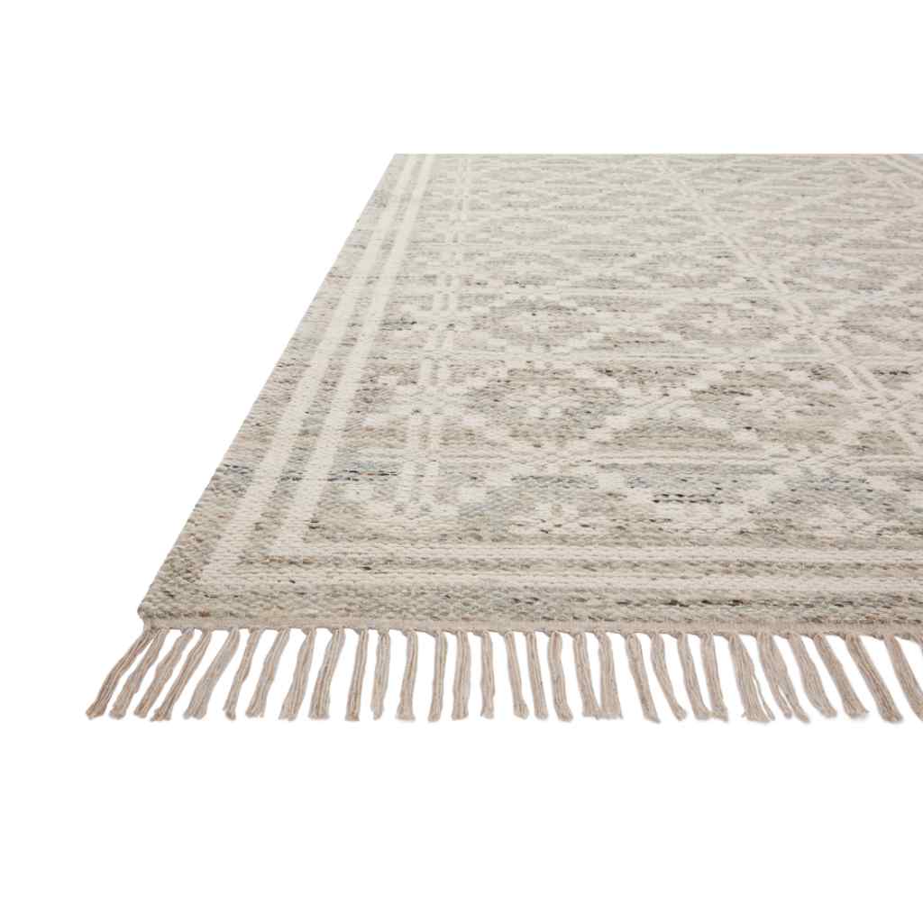 Angela Rose x Loloi Rivers Collection Lagoon / Ivory Rug RIV-02 Lagoon / Ivory / 18" x 18" Sample