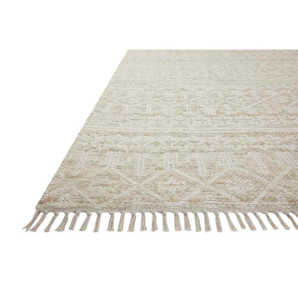 Angela Rose x Loloi Rivers Collection Sand / Ivory Rug RIV-03 Sand / Ivory / 18" x 18" Sample