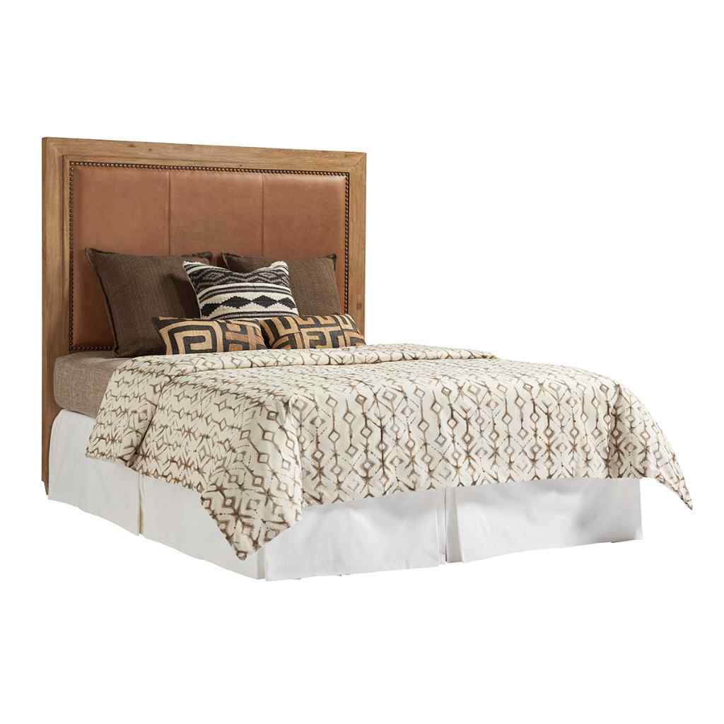 Antilles Upholstered Panel Headboard Queen / Brown