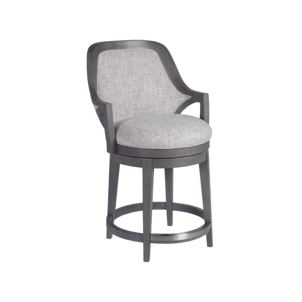 Appellation Upholstered Swivel Counter Stool Misty Gray