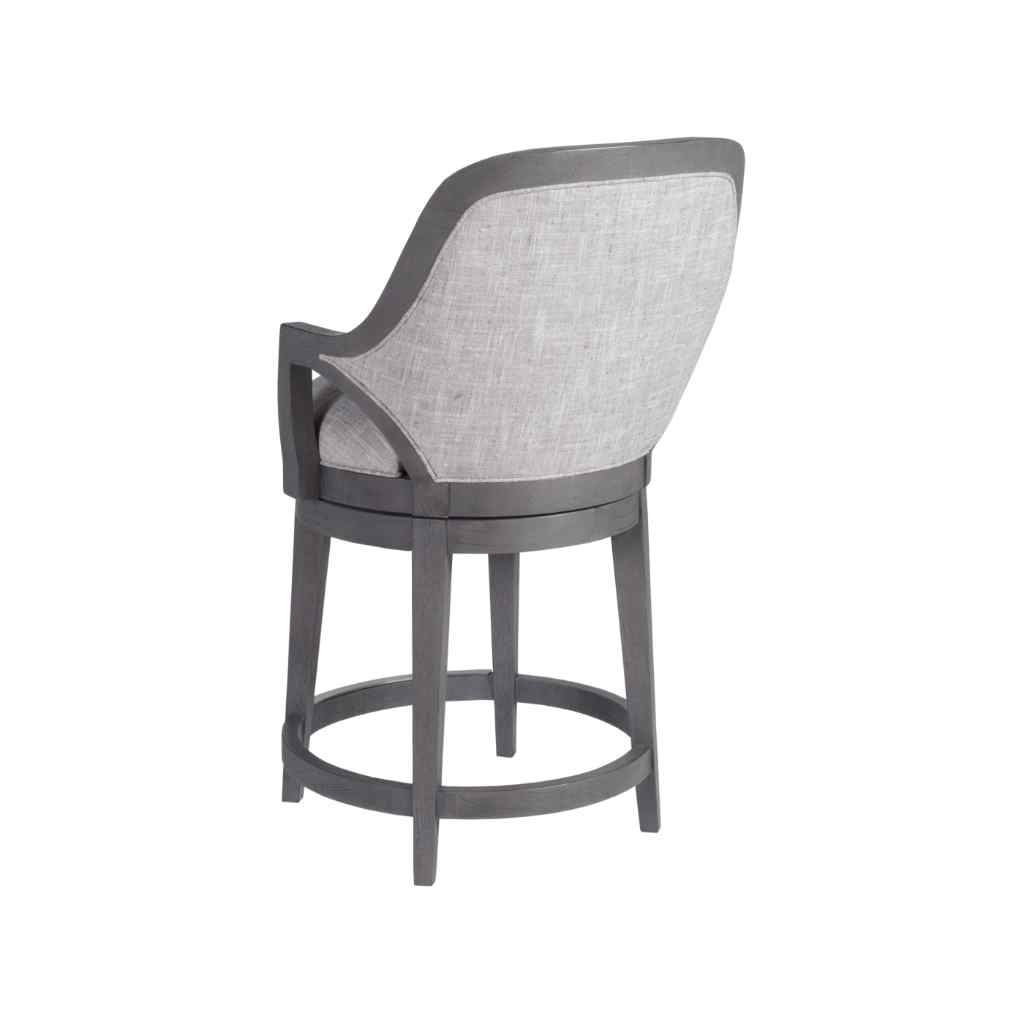 Appellation Upholstered Swivel Counter Stool Misty Gray