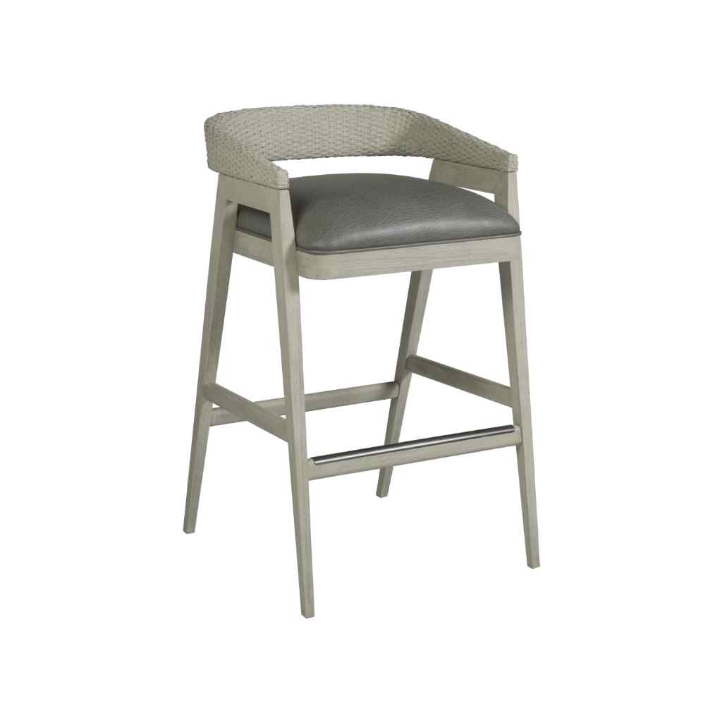 Arne Low Back Barstool Gray