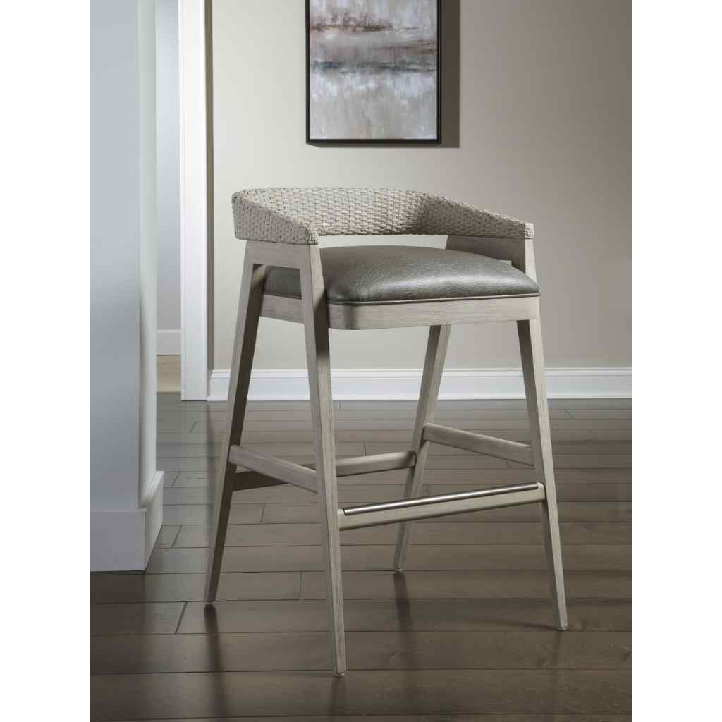 Arne Low Back Barstool Gray