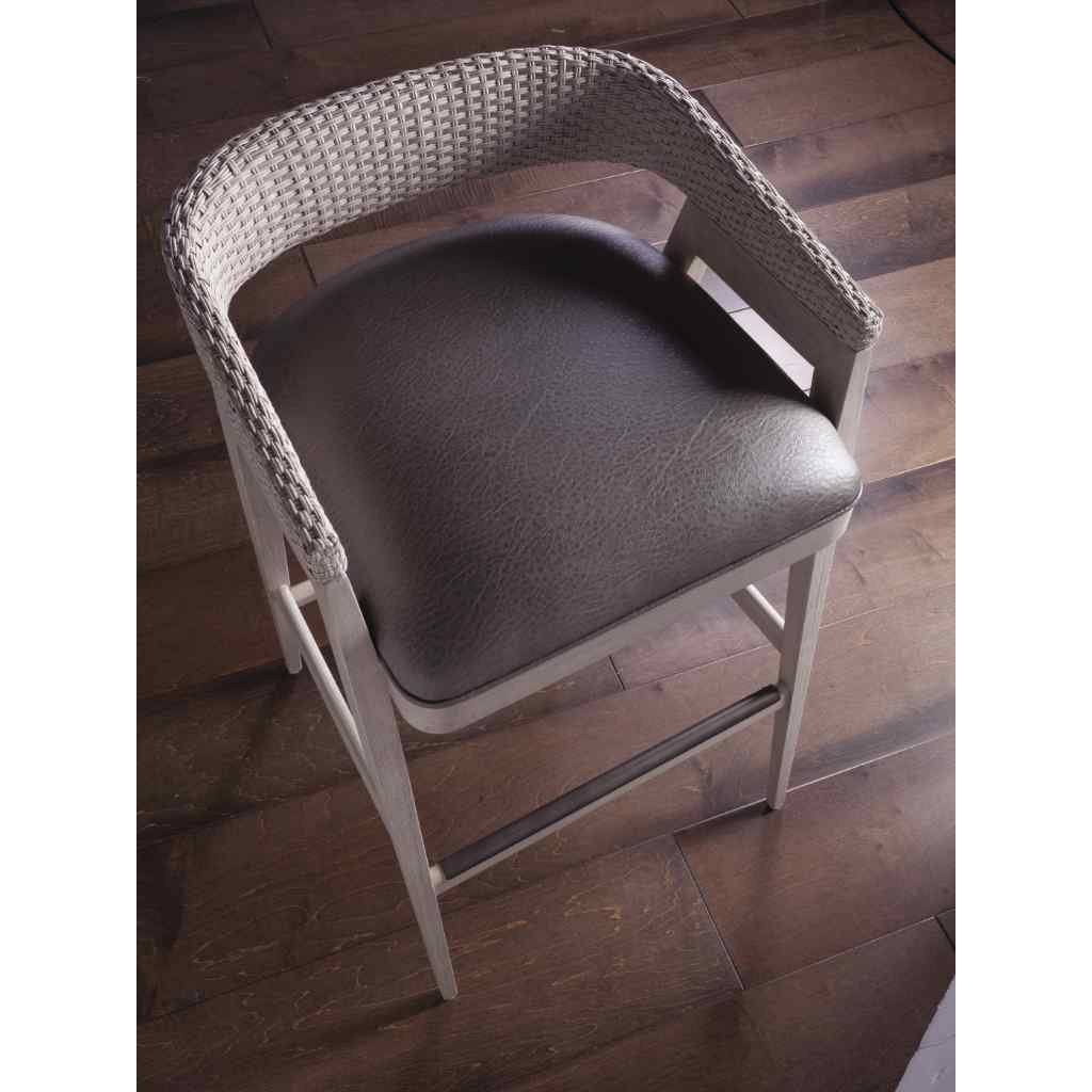 Arne Low Back Barstool Gray