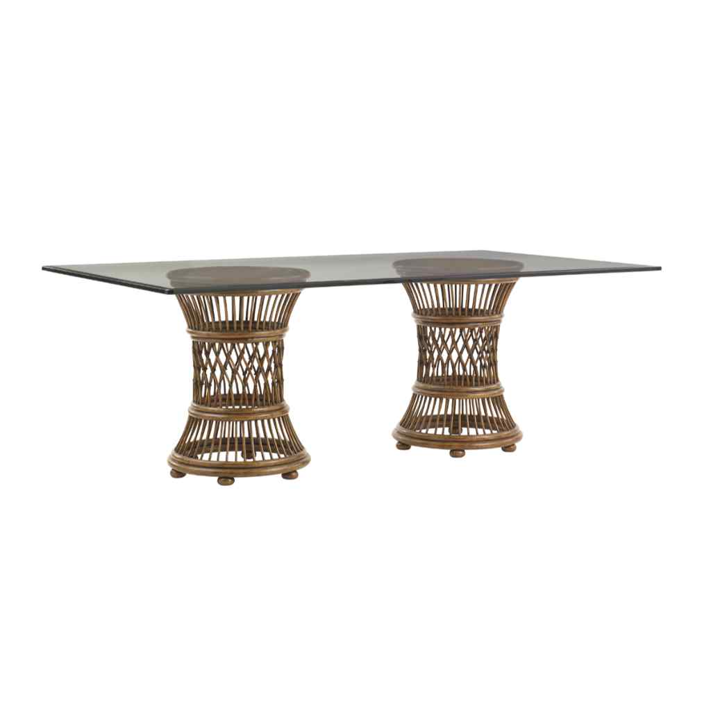 Aruba Dining Table 84 x 48 inch Glass Top / Clear