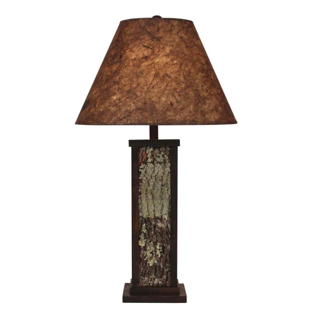 Aspen Poplar Bark With Wood Table Lamp -Woodchip Shade Aspen