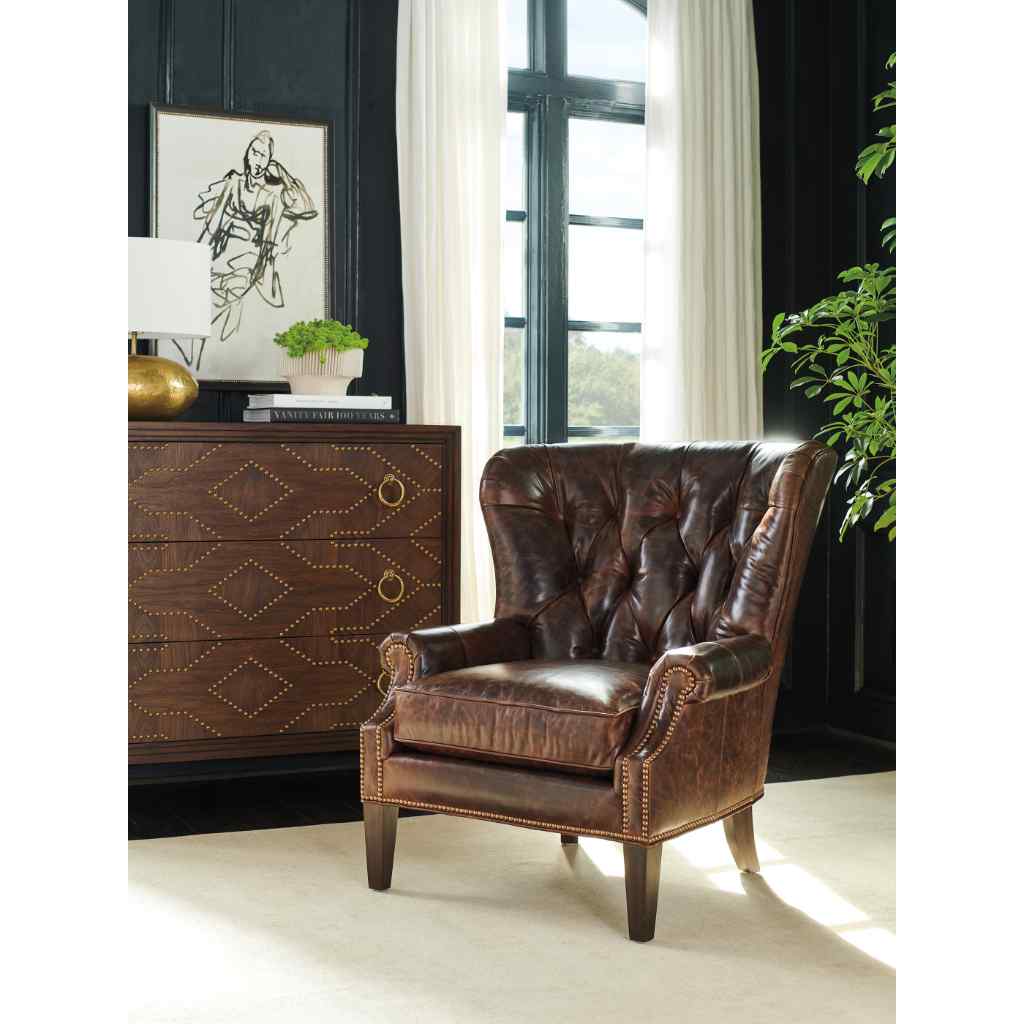 Atwater Leather Chair Brown