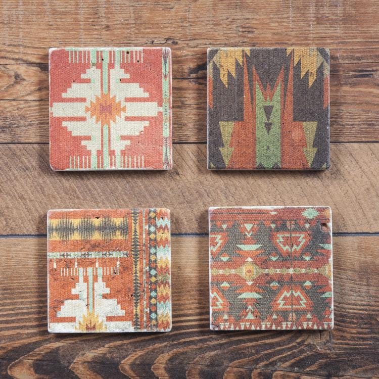 Aztec Coaster Sets, Case of 4 Sets from HiEnd Accents