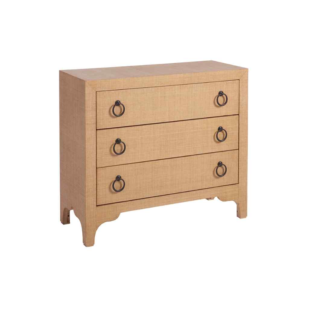 Balboa Island Raffia Hall Chest - Newport Sandstone