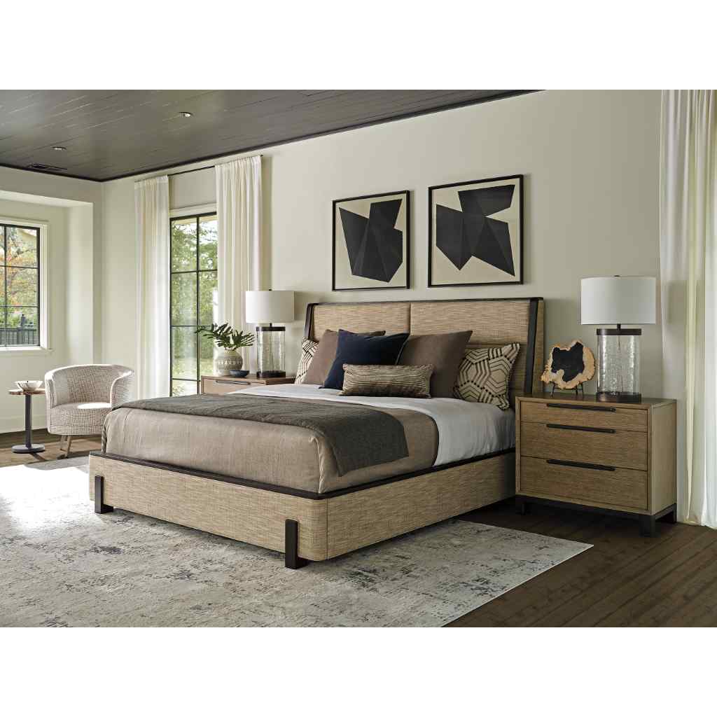 Barcelona Upholstered Bed King / Brown