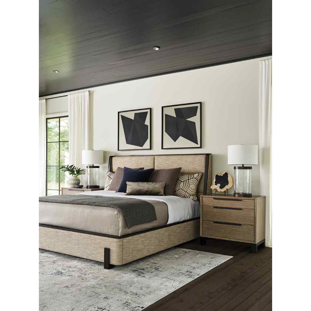 Barcelona Upholstered Bed King / Brown