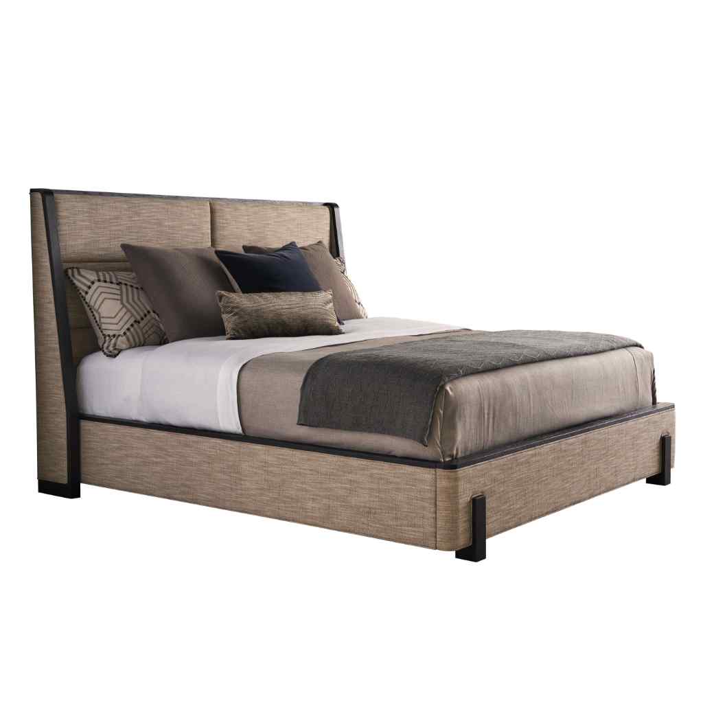 Barcelona Upholstered Bed King - California / Brown