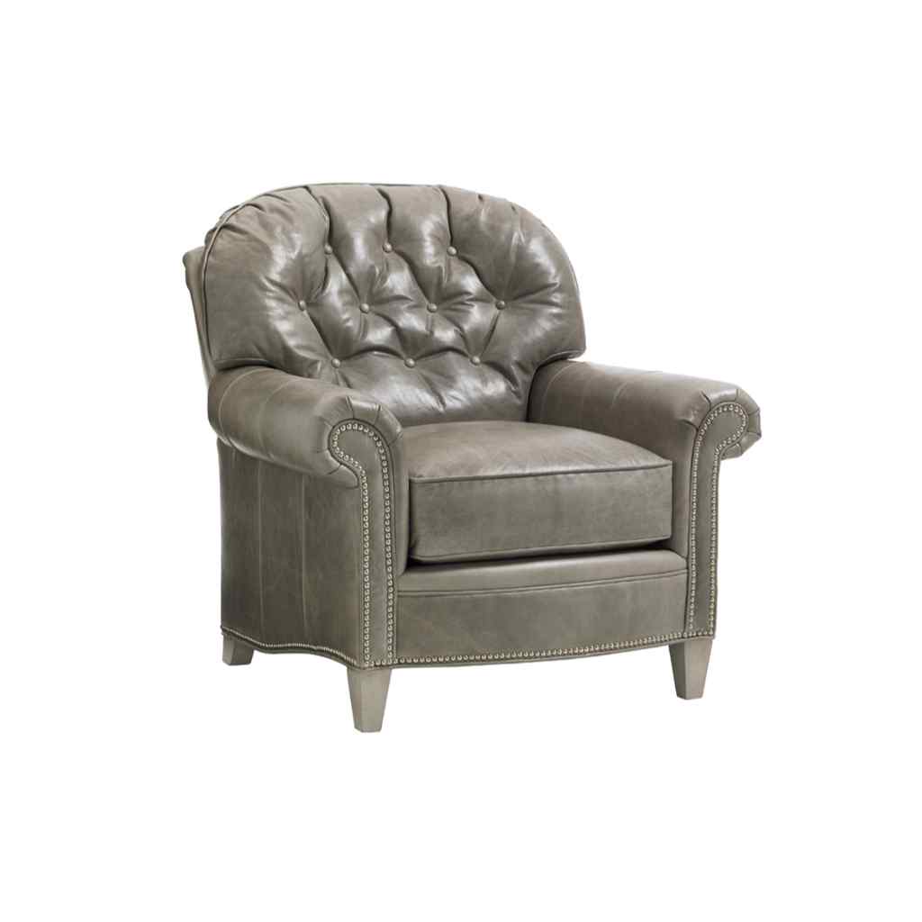 Bayville Leather Chair Gray