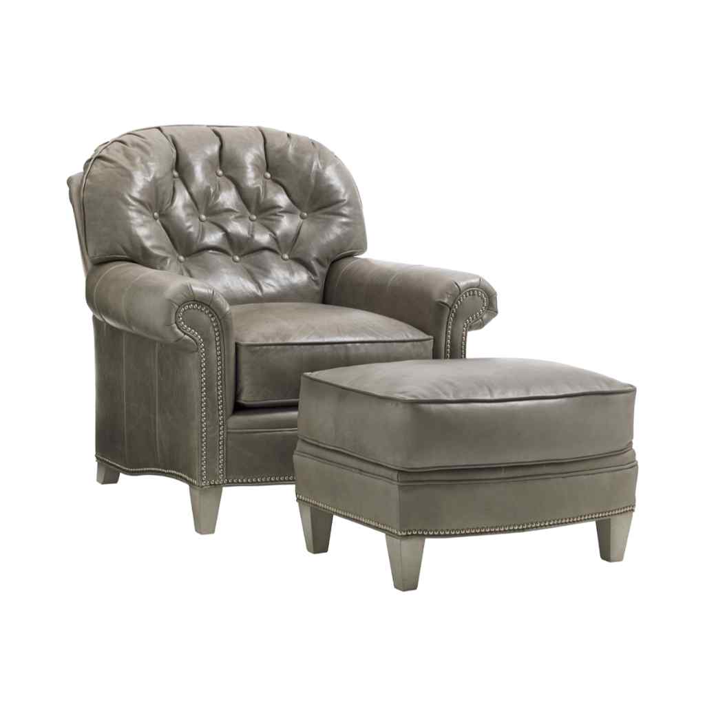 Bayville Leather Chair Gray