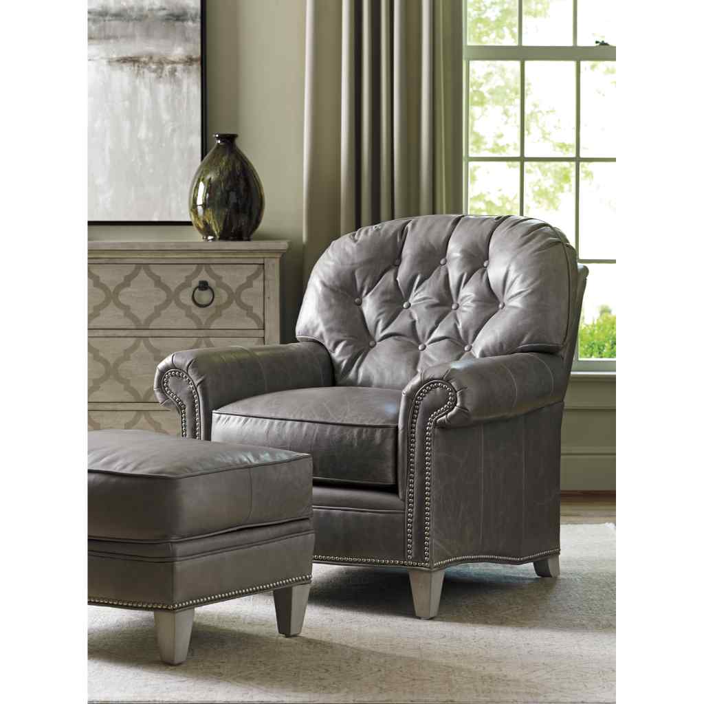 Bayville Leather Chair Gray
