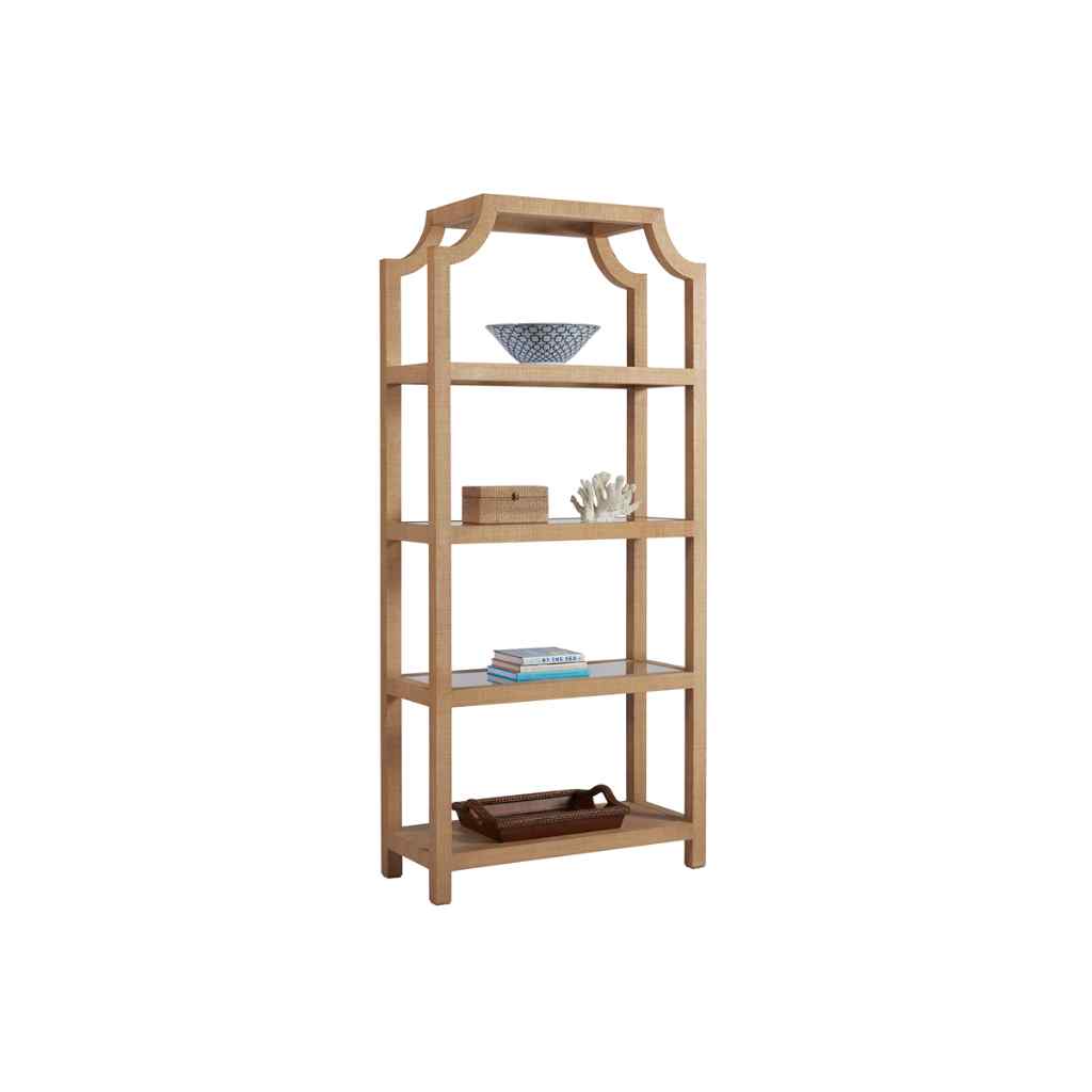 Beachcomber Raffia Etagere Brown