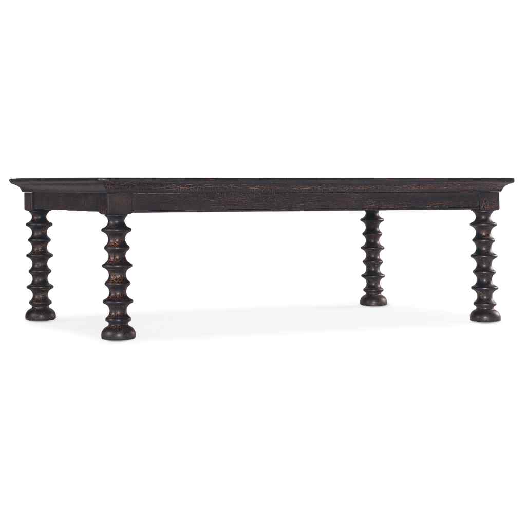 Big Sky Turned Leg Cocktail Table Dark Brown