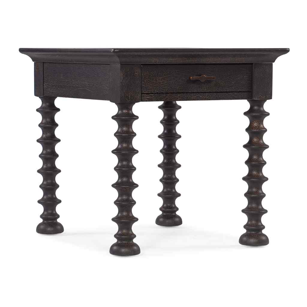 Big Sky Turned Leg End Table Medium Brown