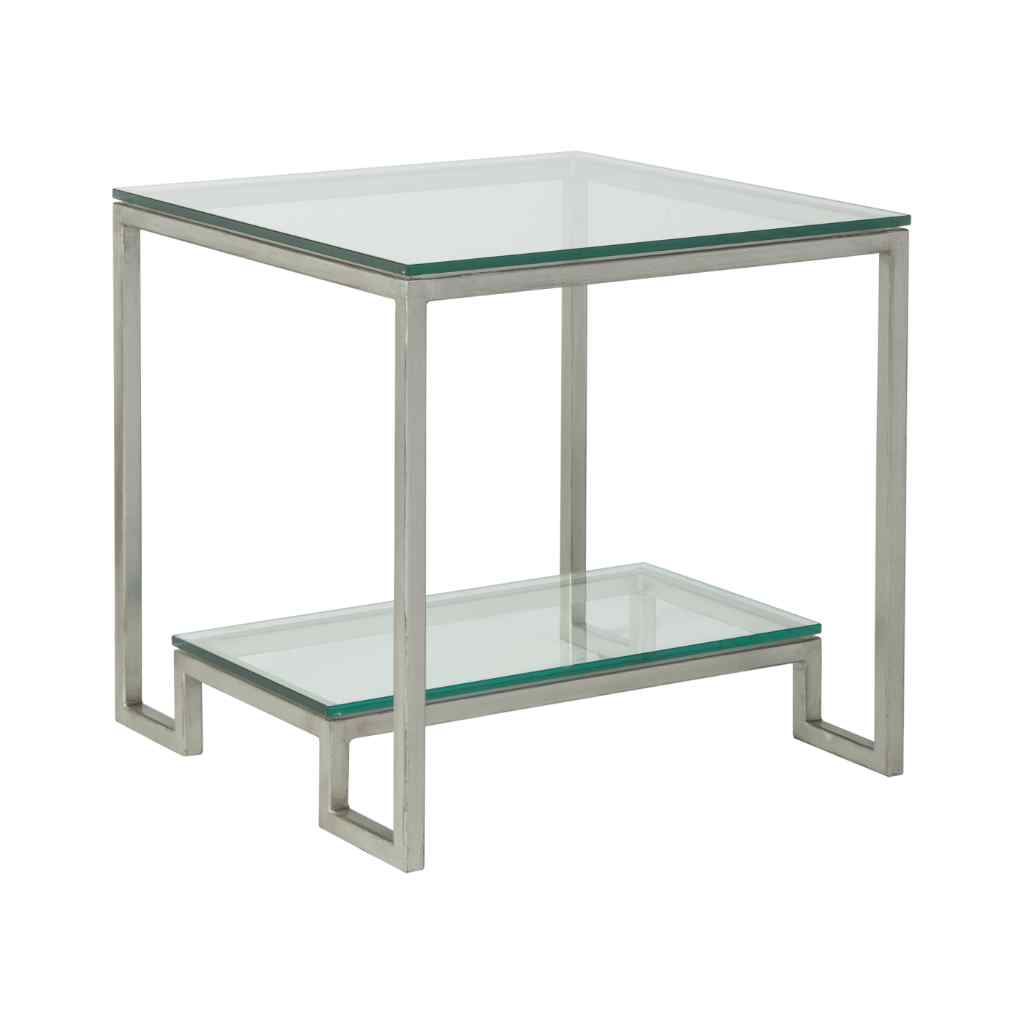 Bonaire Square End Table - Metal Designs Silver