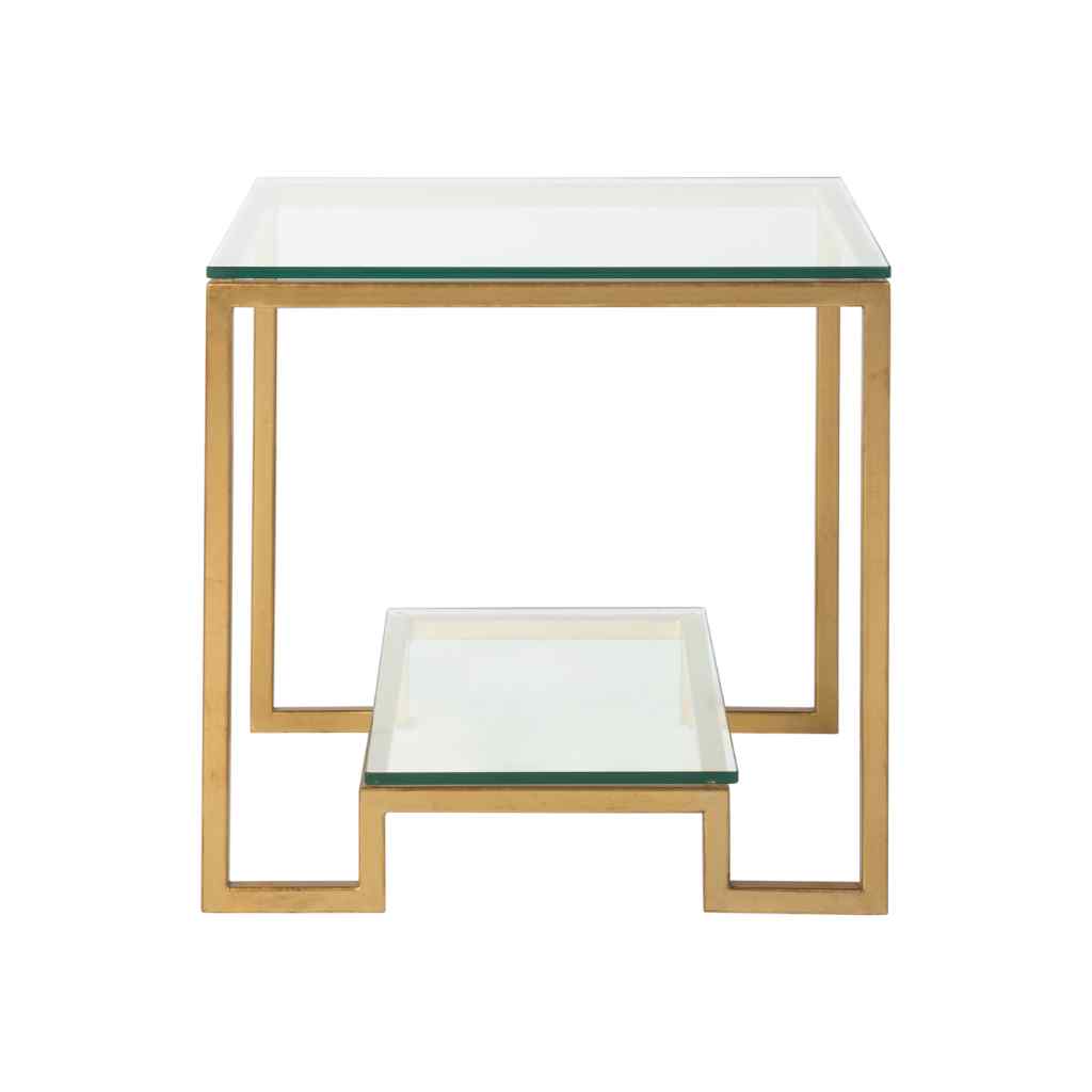 Bonaire Square End Table - Metal Designs Gold