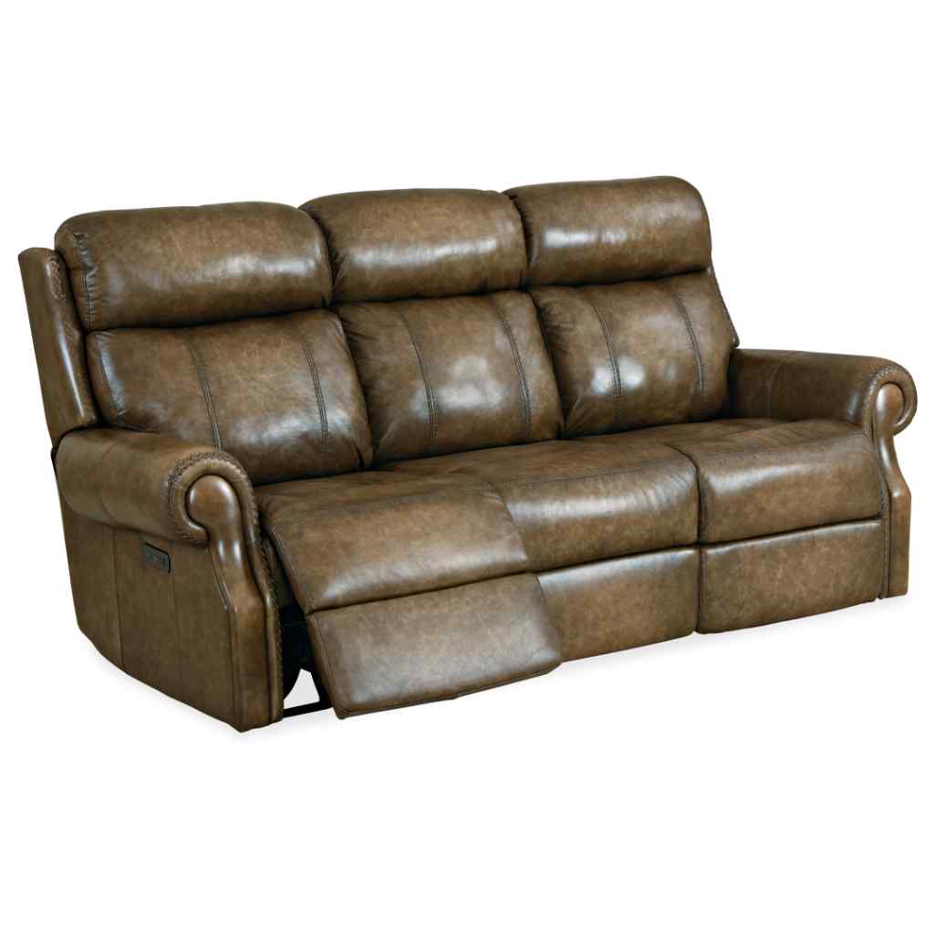 Brooks Power Sofa with Power Headrest Brown