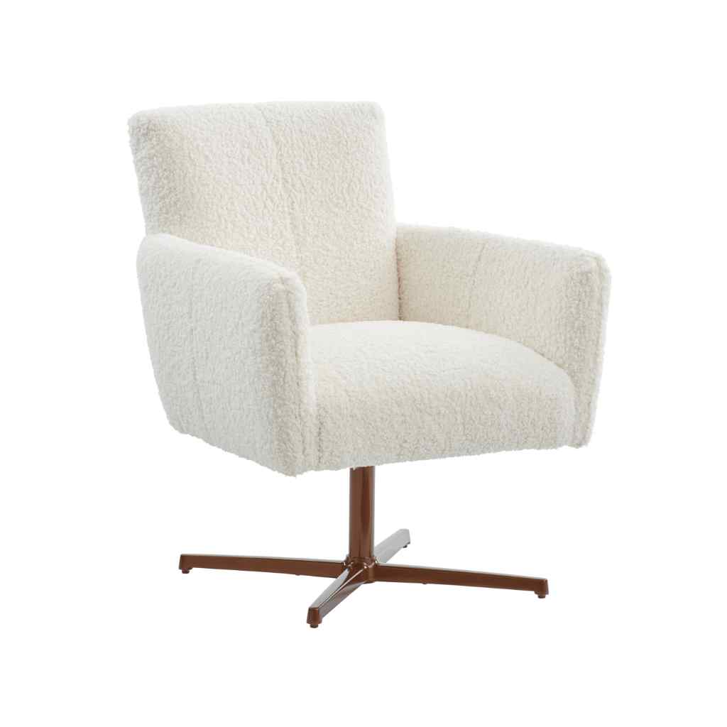 Brooks Swivel Chair - Calais Brass Brown
