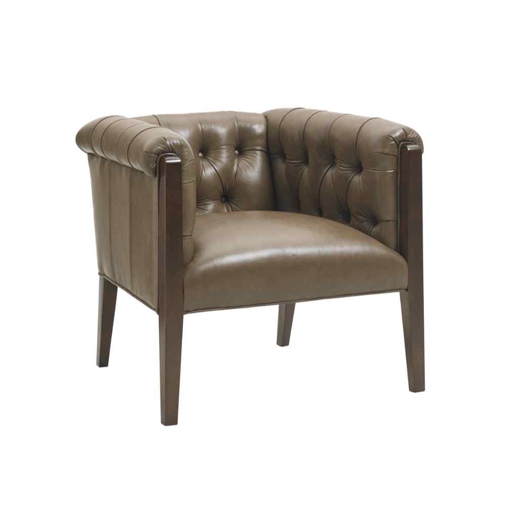 Brookville Leather Chair Gray