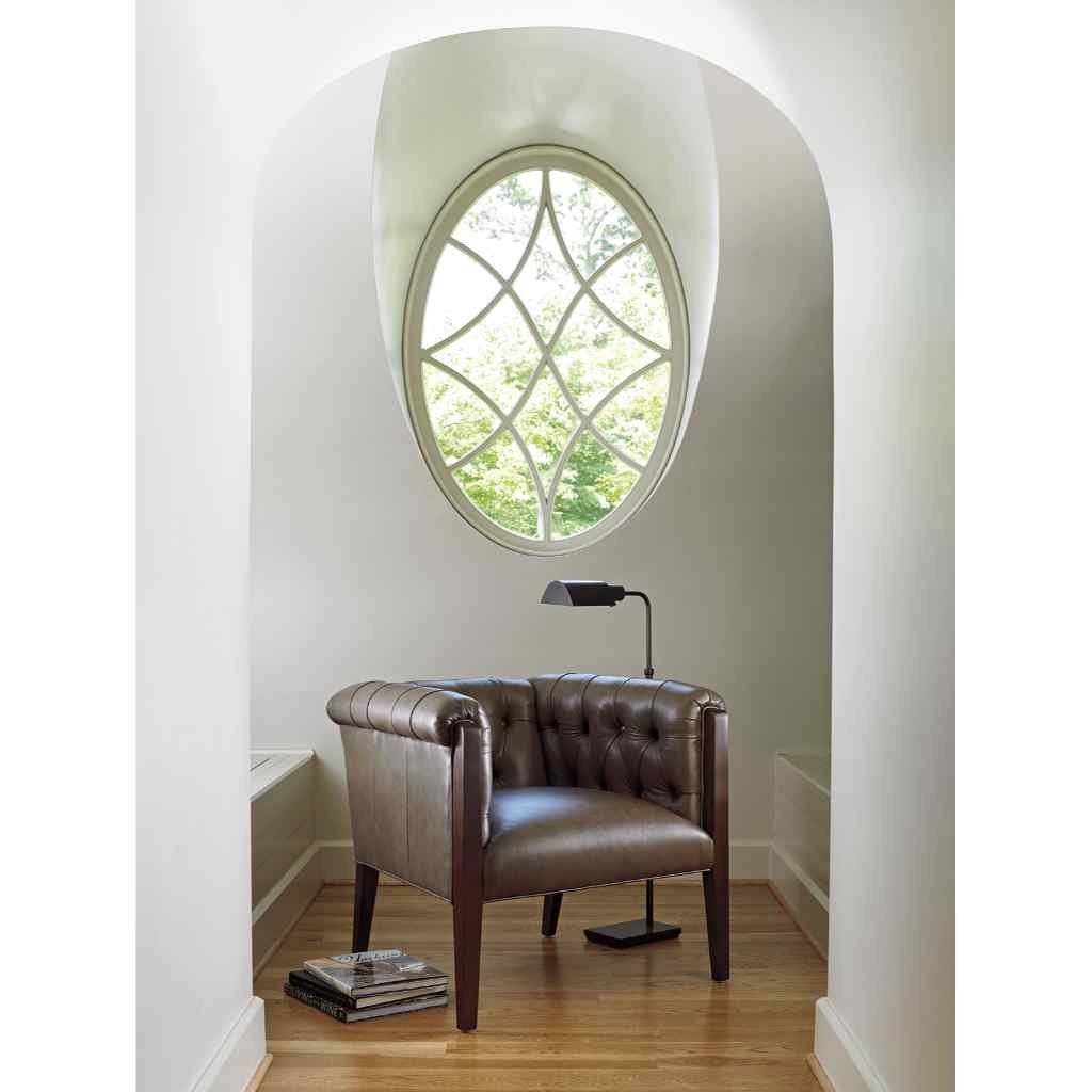 Brookville Leather Chair Gray