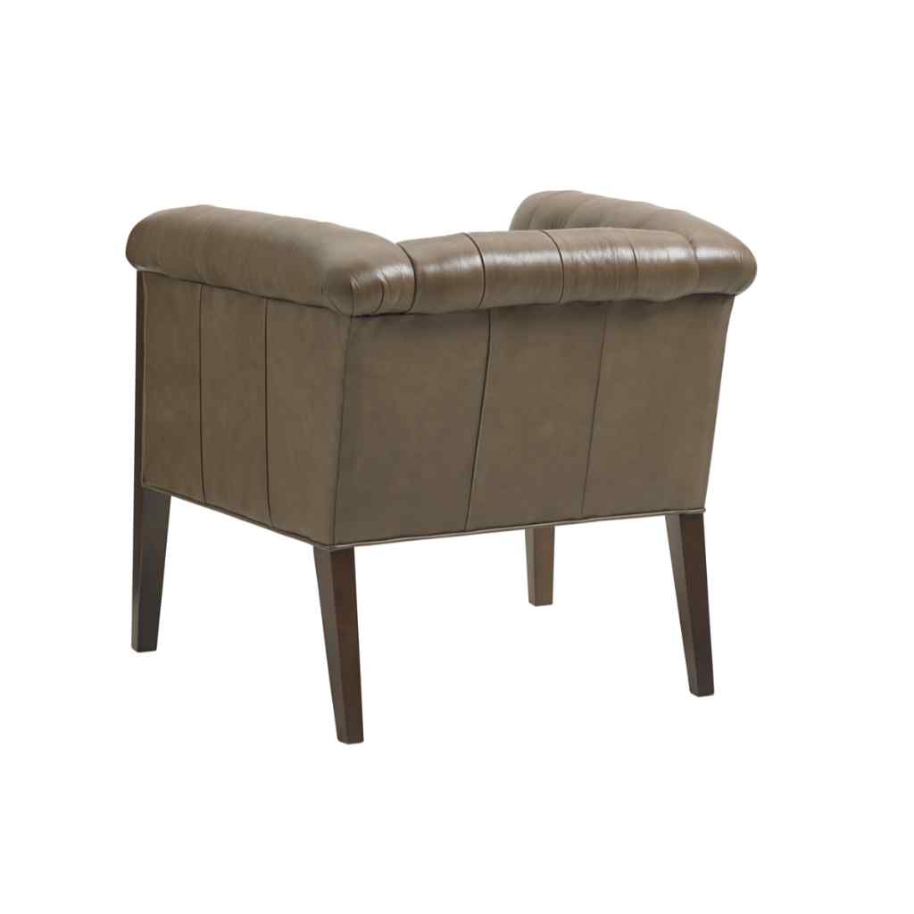 Brookville Leather Chair Gray