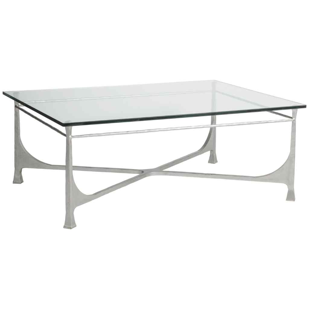 Bruno Rectangular Cocktail Table - Metal Designs Silver Leaf