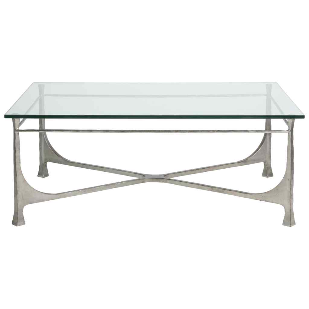 Bruno Rectangular Cocktail Table - Metal Designs Silver