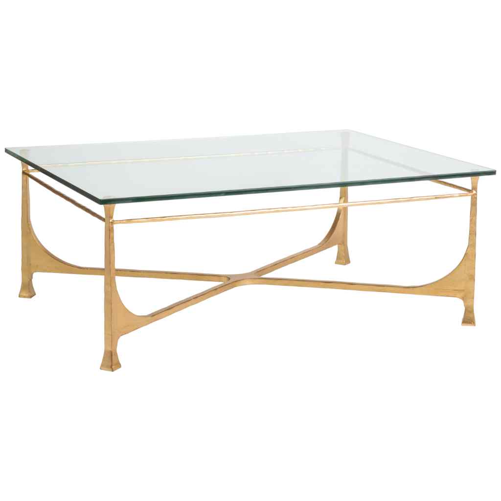 Bruno Rectangular Cocktail Table - Metal Designs Gold