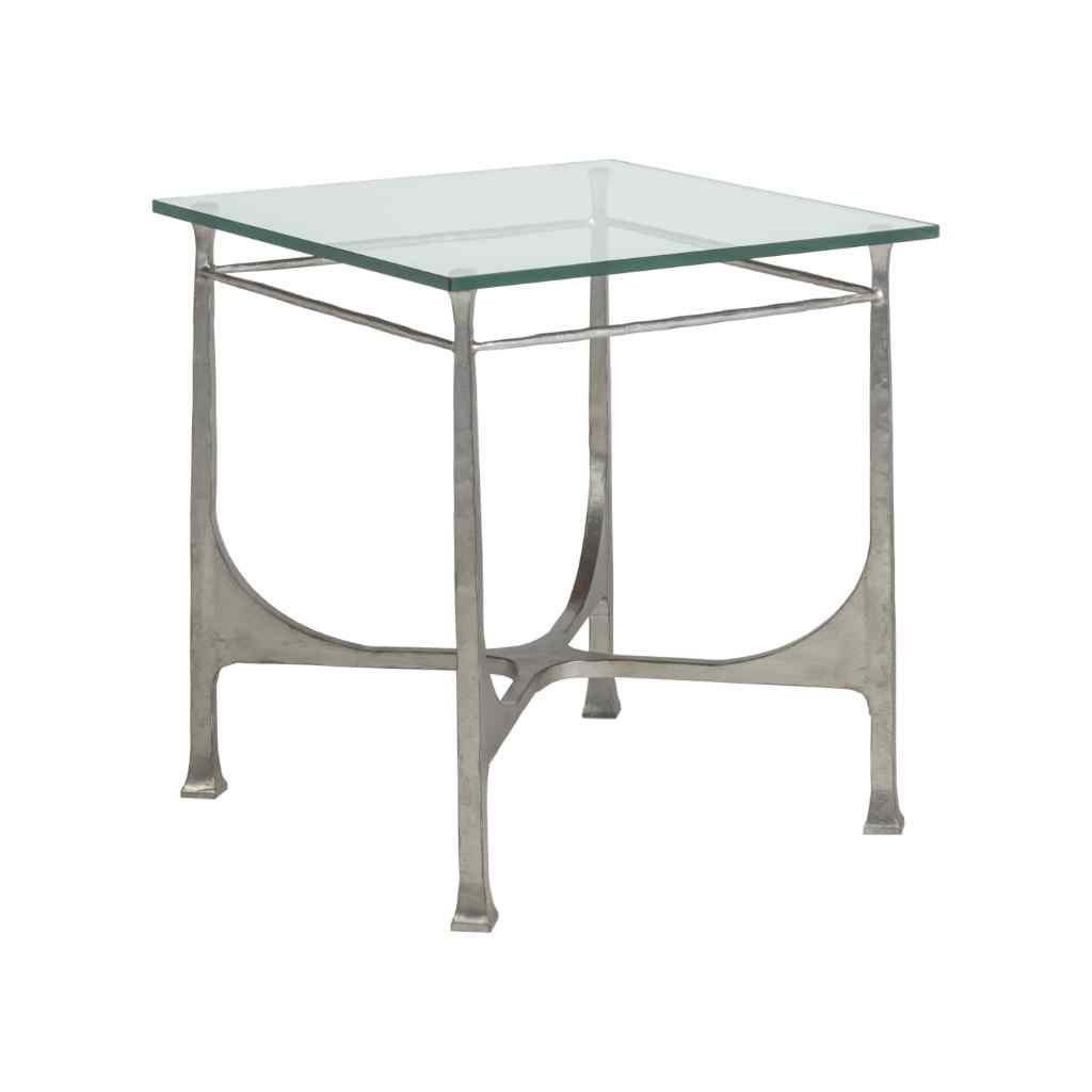 Bruno Square End Table - Metal Designs Silver