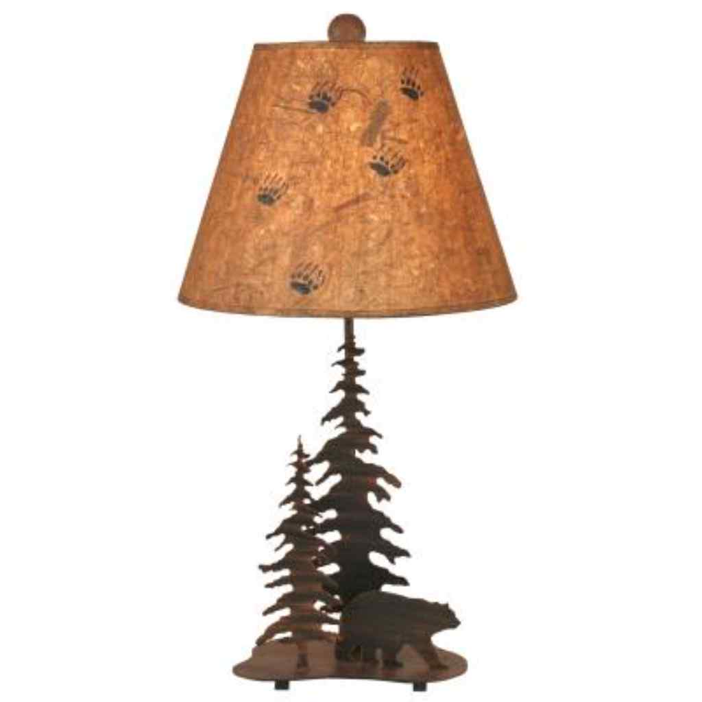 Burnt Sienna 2 Tree And Bear Accent Lamp Burnt Sienna