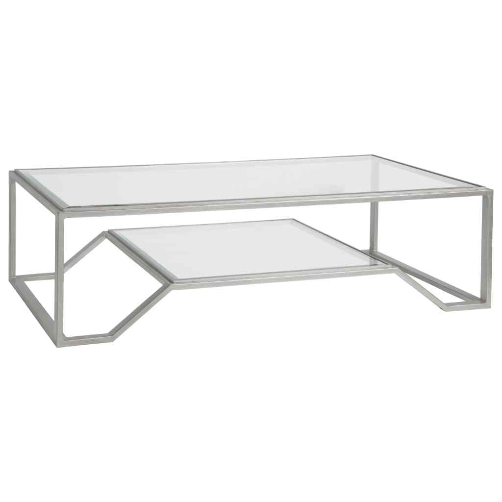 Byron Rectangular Cocktail Table - Metal Designs Silver Leaf