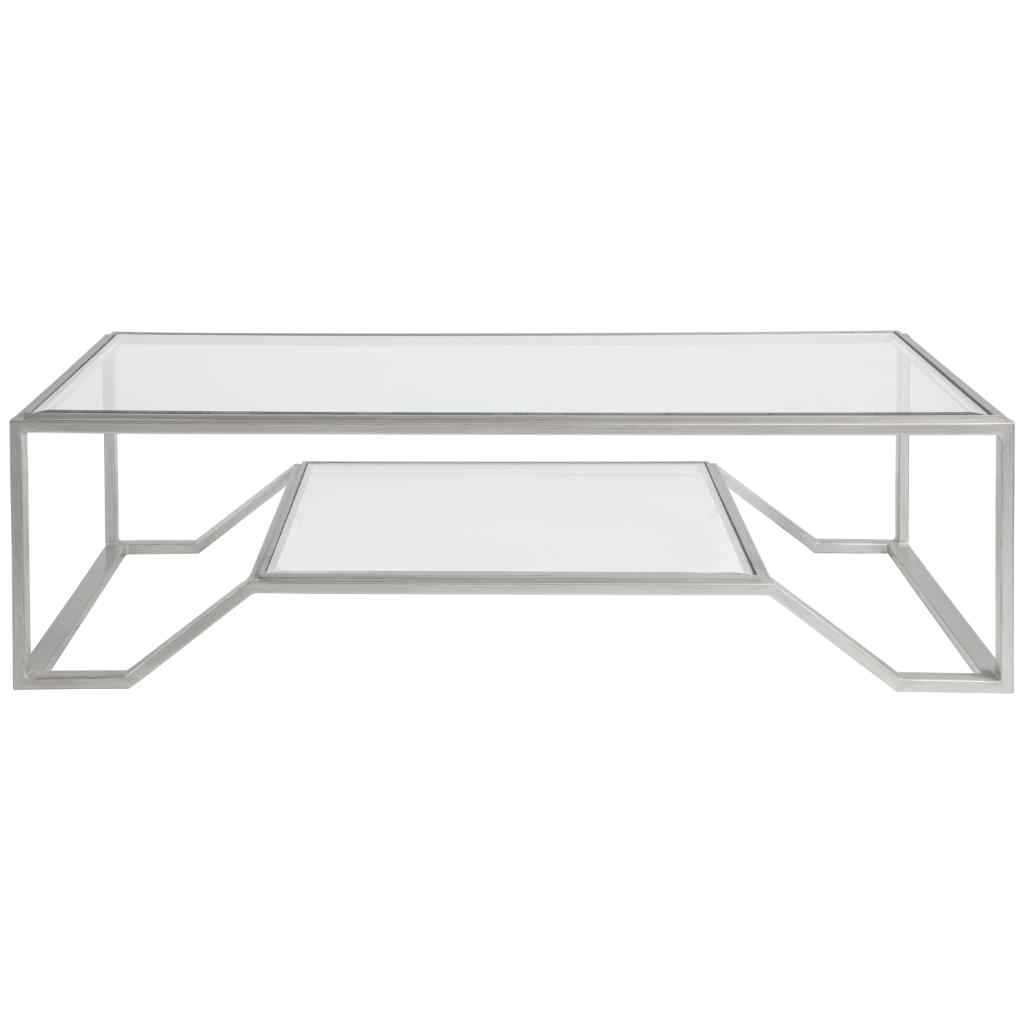 Byron Rectangular Cocktail Table - Metal Designs Silver Leaf