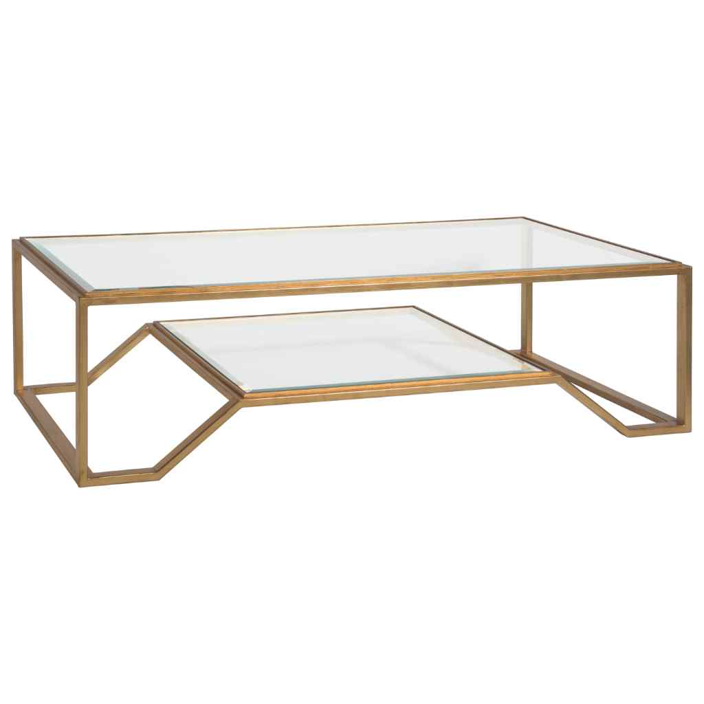 Byron Rectangular Cocktail Table - Metal Designs Gold