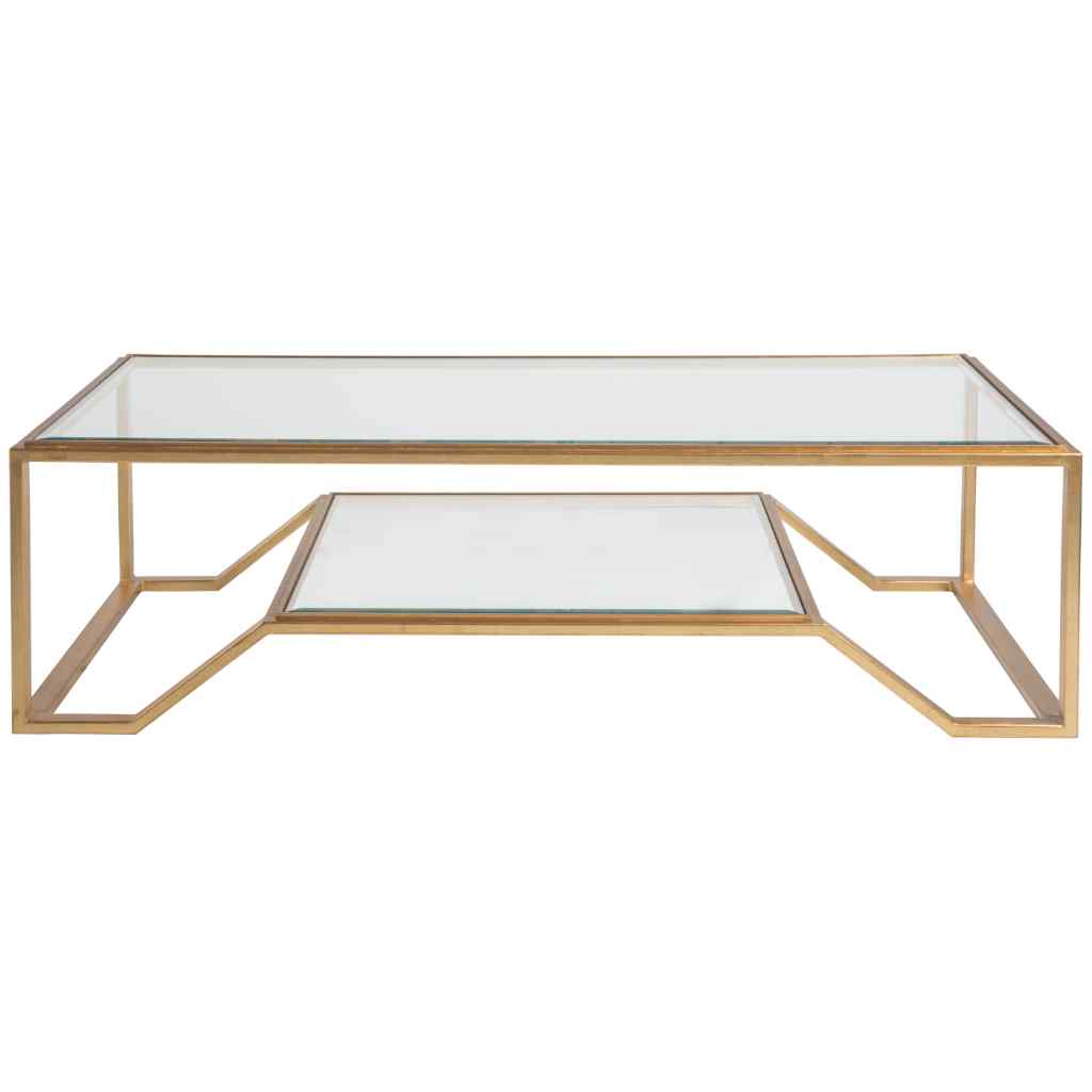 Byron Rectangular Cocktail Table - Metal Designs Gold