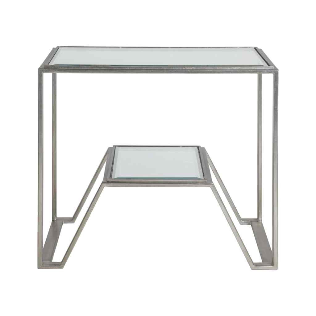 Byron Rectangular End Table - Metal Designs Silver