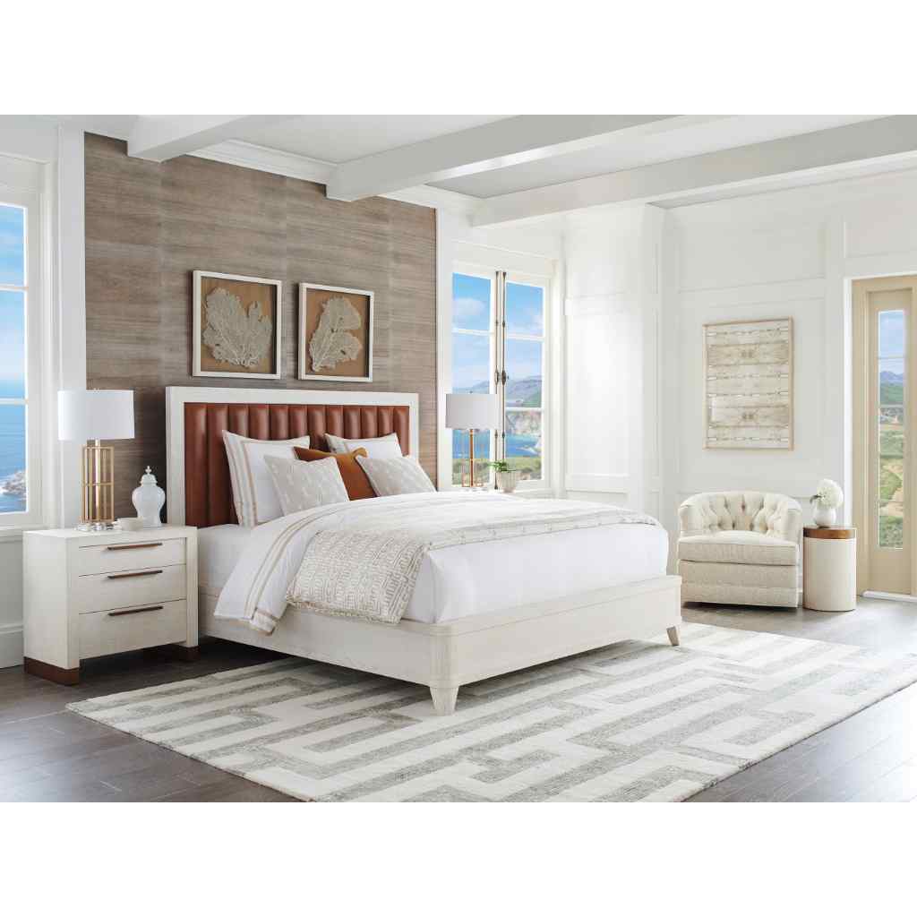 Cambria Upholstered Bed King / White