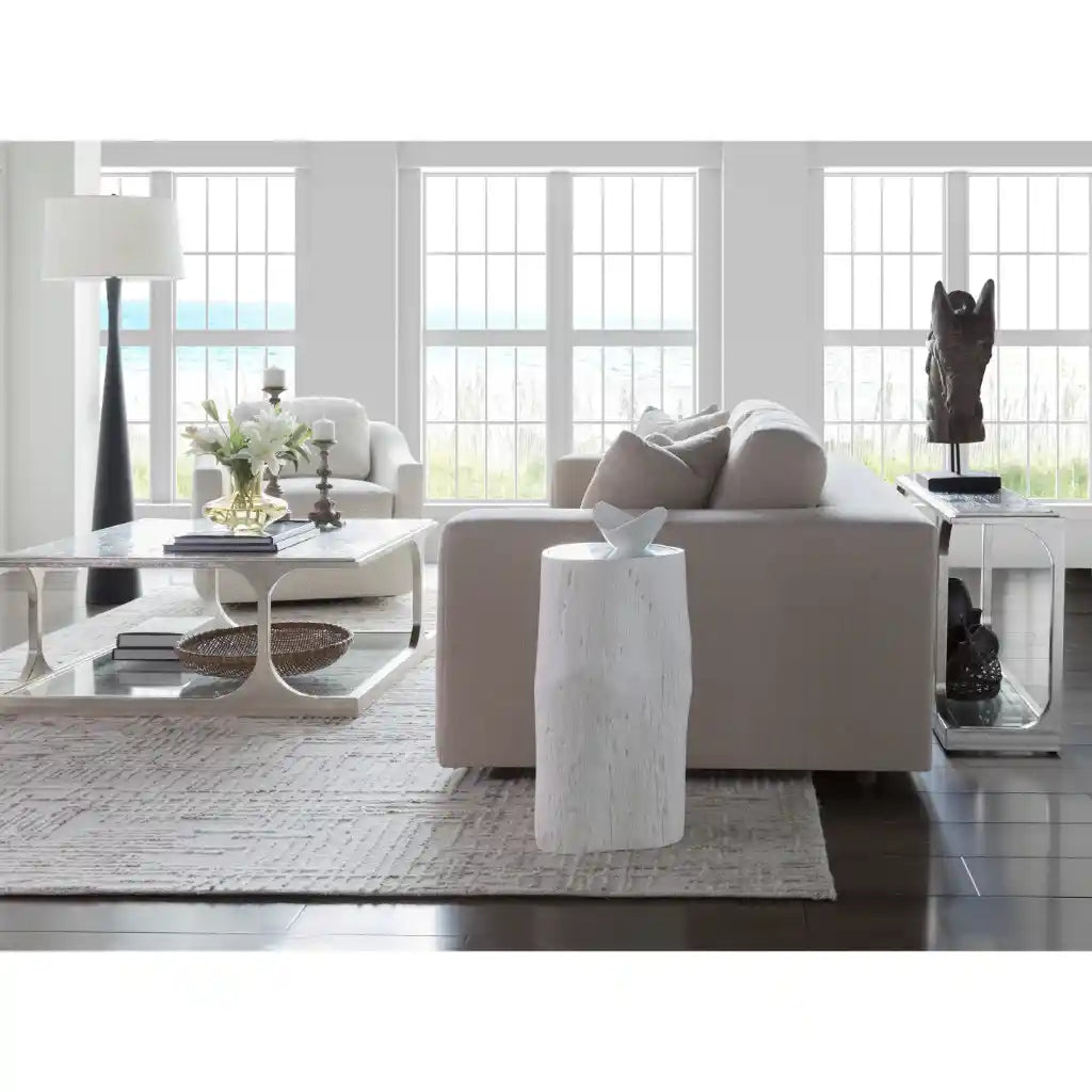 Capitola Asymmetric Spot Table White